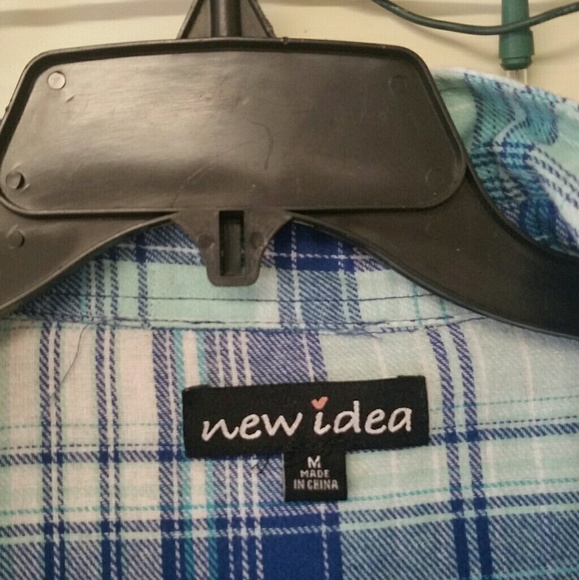 Light & Navy Blue. NEW IDEA. Flannel Long Sleeve. - Picture 2 of 3